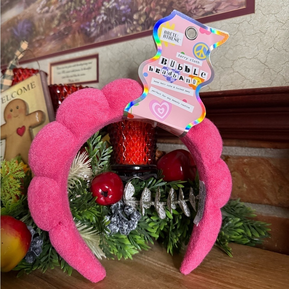 Spa Terry Cloth Bubble Pink Headband NWT